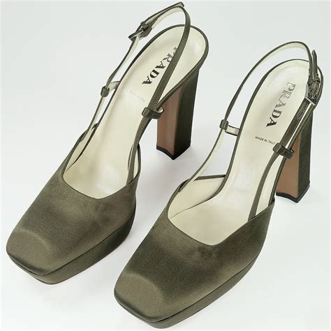 chrome prada heels|Prada platform heels.